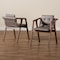 Baxton Studio Marcena Mid-Century Modern Grey Imitation Leather Upholstered 2-Piece Wood Dining Chair Set, PR Set of 2 188-11664-ZORO - alternate 3